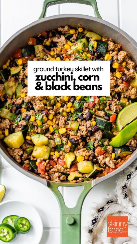 Ground Turkey Skillet with Zucchini, Black Beans and Tomatoes Stir Fry Meal Prep, Spicy Cabbage, Ground Turkey Recipes Healthy, Cabbage Stir Fry, The Modern Proper, Modern Proper, Project Plan, Health Dinner, Ground Turkey Recipes