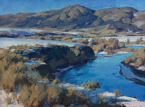 It's Artists to Watch Wednesday again, and this week we're turning the spotlight on Kimball Geisler, a painter who delights in depicting unspoiled wilderness scenery around the West. Josh Clare, Realism In Art, Vision Art, Winter Landscape Painting, Canvas Landscape, Western Artist, Painting Snow, Air Painting, Desert Art