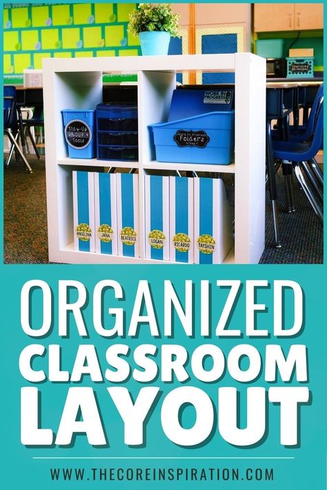 Check out this elementary classroom tour! Get organization and setup ideas to promote student independence. Learn how to design your room so that it is both visually pleasing and easy to use for you and your students. Get advice on setting up your teacher cabinet, math and reading work stations, mini lesson zone, and more! These teacher organization ideas will make setting up your classroom stress free! Read more here! Elementary Classroom Layout, Reading Intervention Classroom, Teacher Organization Ideas, Classroom Setup Elementary, Intervention Classroom, Word Work Stations, Effective Classroom Management, Classroom Tour, Classroom Layout