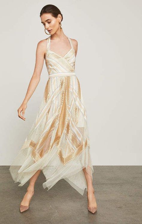 New Years Eve Dream Dress. Bcbg Metallic Striped Handkerchief Dress. Beautiful dress #fashiontrends #fashion fashioninspiration #newyearseve  #newyear2018 #newyearseveparty #afflink Garden Wedding Dresses, Handkerchief Dress, Asymmetrical Dress, Fashion Pictures, Dream Dress, Party Dresses, Stylish Women, Editorial Fashion, High Low Dress