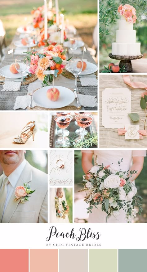 Wedding Color Palettes, Wedding Color Combinations, Wedding Themes Summer, Chic Vintage Brides, Wedding Color Trends, Spring Wedding Colors, Grey Wedding, Summer Wedding Colors, Wedding Inspiration Summer