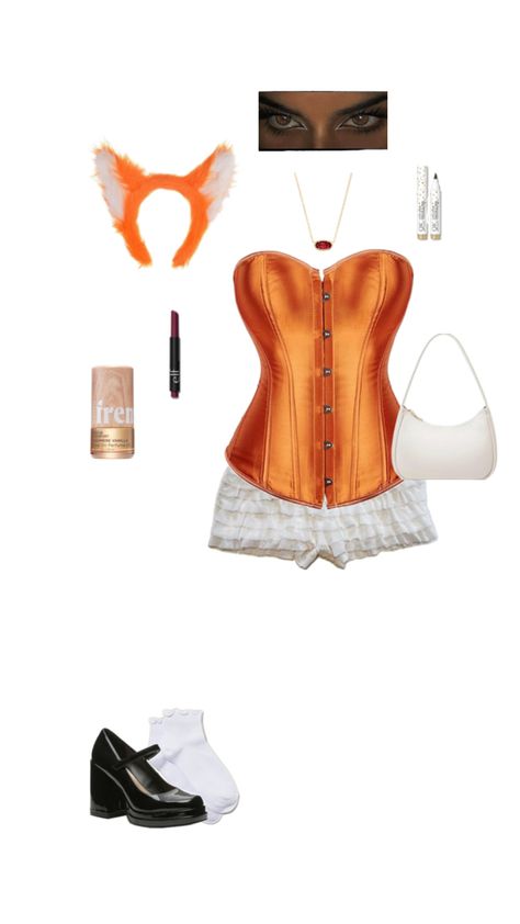 Fox costume, Halloween, halloweekend, Halloween weekend Foxy Costume, Fox Halloween Costume, Fox Halloween, Fox Costume, Hot Halloween Outfits, Duo Halloween Costumes, Trendy Halloween Costumes, Halloween Costumes Friends, Halloween Costumes Makeup