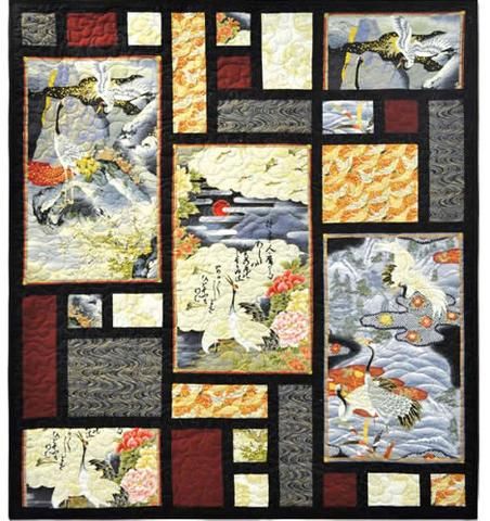 Quilt Pattern - Leesa Chandler Designs - Imperial House Japanese Quilt Patterns, Asian Quilts, Panel Quilt Patterns, Fabric Panel Quilts, Japanese Quilts, Personalized Quilt, Quilts Ideas, Panel Quilts, Quilt Block Patterns