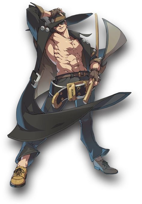 Johnny Guilty Gear, Guilty Gear Strive, Guilty Gear Xrd, Action Poses Drawing, Character Artwork, Semi Realism, Girl Cartoon Characters, Gear 2, Gear Art