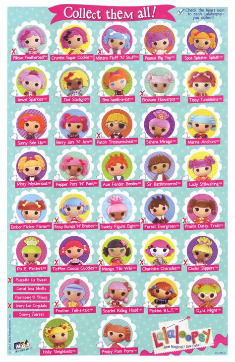 Checklist lalaloopsy Lalaloopsy Party, Lalaloopsy Dolls, Pretty Dolls, Cute Dolls, Christmas List, Girly Things, Childhood Memories, My Little Pony, Doll Toys