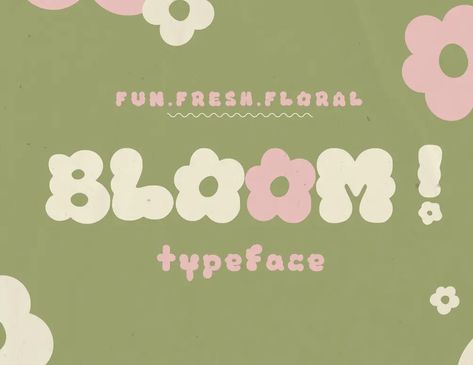 BLOOM Floral Font Free Font Aesthetic, Free Fonts For Procreate, Aesthetic Free Fonts, Cute Free Fonts, Category Design, Free Cute Fonts, Font Download Free, Free Aesthetic Fonts, Title Typography