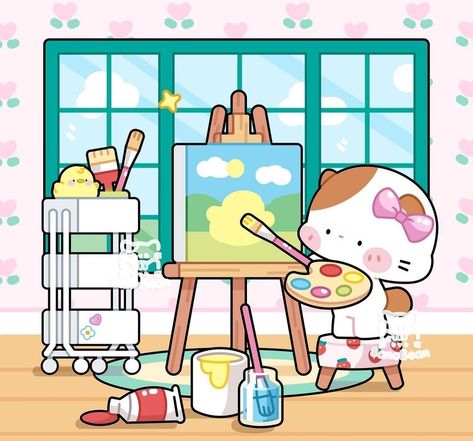 Chibi Outline, Hello Kitty Clay, Scene Drawing, Cartoon Kawaii, Cat Doodle, Isometric Art, Kawaii Illustration, Animal Doodles, Book Illustration Art