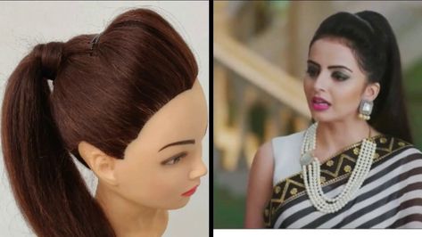 LETT HØY PONYTAIL MED FRONT PUFF HÅRSTIL FOR JENTER \\ SLIK GJØR DU HI ... Hi Ponytail, Easy High Ponytail, Front Puff Hairstyles, Puff Hairstyle, Hairstyles For Gowns, Cute Toddler Hairstyles, Pony Hairstyles, High Ponytail Hairstyles, Pony Style