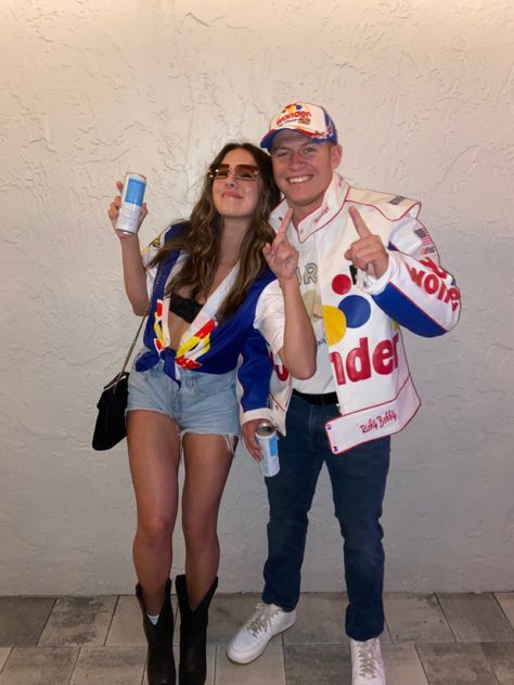 Carley Bobby Costume, Ricky Bobby And Wife Costume, Ricky Bobby, Halloween Express, Pretty Halloween Costumes, Couples Halloween Outfits, Cute Couple Halloween Costumes, Trendy Halloween Costumes, Best Photo Poses