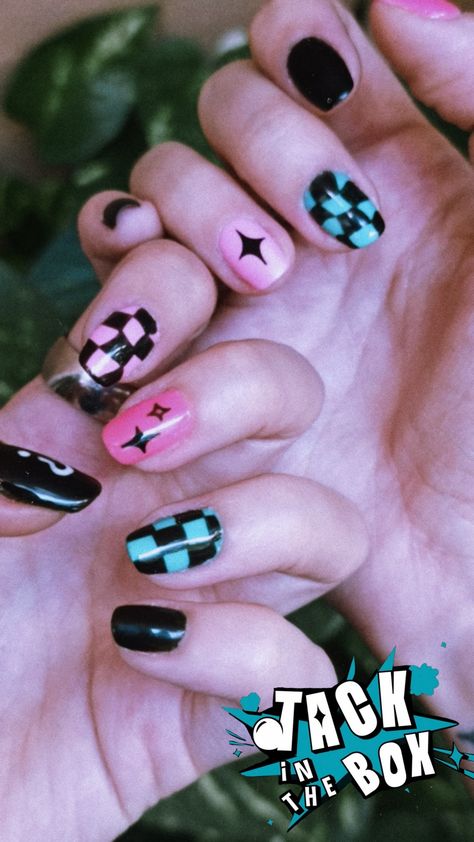 Jack In The Box Nail Art, Jhope Nails, Jhope Inspired Nails, Jhope Nails Designs, Jhope Nail Art, Bts Nails Designs, Bts Nail Art, Jhope Jack In The Box Tattoo, Kpop Nails Inspired