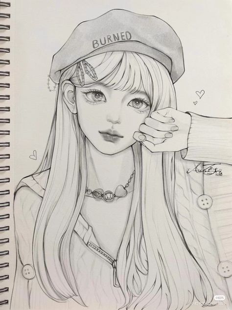 Pencil Sketch Images, Anime Drawing Books, Cute Sketches, Cool Pencil Drawings, Girly Drawings, Kpop Drawings, Easy Drawings Sketches, Cute Doodles Drawings, Arte Inspo