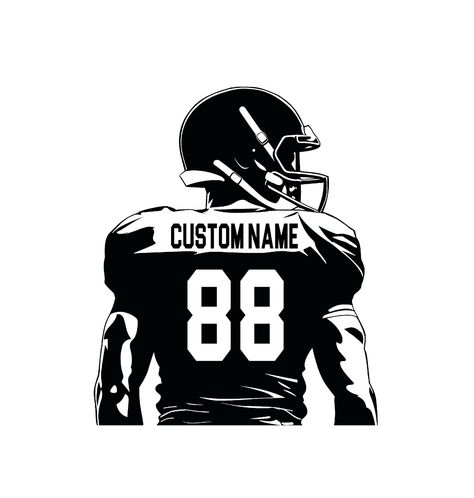 PRICES MAY VARY. Choose from many colors and sizes in the customization American made and shipped product. Easy to apply, instructions included if needed Add your own custom name and number to decal in the customization High Quality Indoor Oracal 631 Vinyl. Sticks great to all surfaces except highly textured walls. Removable but not re-usable. Football Paintings, Football Girlfriend, African Tattoo, Football Cups, Football Wall, Cup Decal, Sticker Wall, St Helens, Custom Football