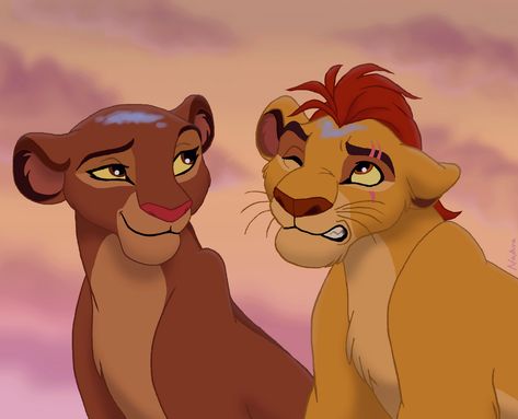 Kion X Rani, Lion King Fanart, King Fanart, Lion Couple, Disney Movie Art, Simba Lion, Lion King 1, King Pictures, Lion King Drawings