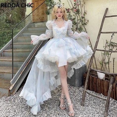 Just found this amazing item on AliExpress. Check it out! $14.35 50％ Off | REDDACHiC Puff Sleeves Trailing Women Princess Dress High-low Ruffle Hemline Ball Gown Tie Dye Frill Trim Party Evening Dress Tie Dye Birthday Party, Tie Dye Birthday, Runway Dresses, Evening Attire, Glamorous Evening Gowns, Flowing Maxi Dress, Sleeves (women), Princess Dress, Perfect Dress