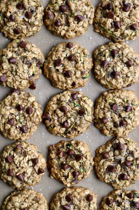 Noom Foods, Hawaiian Mimosas, Zucchini Oatmeal Cookies, Zucchini Chocolate Chip Cookies, Oat Chocolate Chip Cookies, Zucchini Oatmeal, Zucchini Cookies, Lemon Blueberry Loaf, Chocolate Chip Zucchini Bread