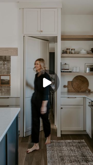 Jill Rolling on Instagram: "One of our favorite custom kitchen features - a hidden pantry. What’s not to love? It’s both functional and beautiful🤌🏻
•
•
•
•
📸@brookepavel 
#customkitchen #hiddenpantry #pantryorganization #pantrygoals #pantryinspo #pantryinspiration #customhomes #customresidential" Kitchen With Hidden Pantry, Pantry Inspiration, Hidden Pantry, Kitchen Features, Pantry Organization, Custom Kitchen, Custom Homes, Pantry, Love It