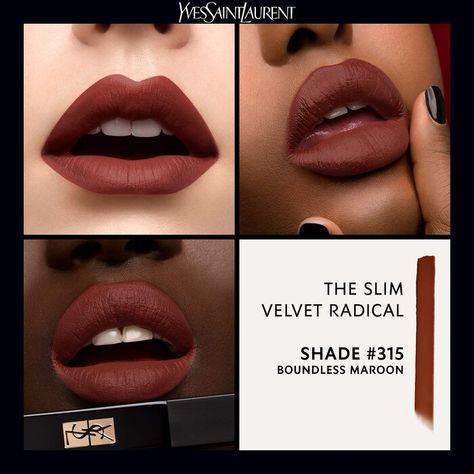 The Slim Velvet Radical Matte Lipstick - Yves Saint Laurent | Sephora Mac Lip Glass, Ysl Makeup Lipstick, Red Ysl Lipstick, Ysl Lipstick 216, Ysl Beauty Lipstick, Ysl Slim Matte Lipstick, Ysl Rouge Volupte Shine, Lip Color Shades, Ysl Lip