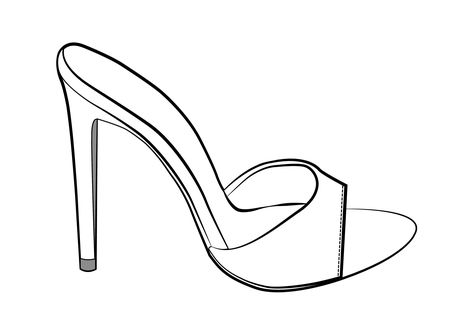 shoe, fashion, shoes, high, heel, leather, elegance, heels, footwear, woman, style, foot, stiletto, clothing, beauty, elegant, accessory, glamour, lady, object, fashionable, wear, stylish, design, black Mark Crilley, Types Of Necklines, Shoe Drawing, Fashion Flat Sketch, Illustrator Fashion, Flat Drawings, Shoe Designs, Oxford Shoe, Flat Sketches