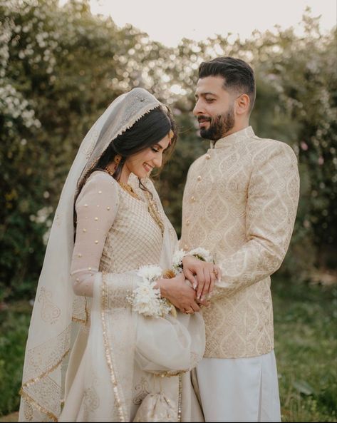 #pakistaniweddings #pakistanifashion #nikkah #couple @nabakhalid_ • #fashion #instafashion #mehndi #henna #wedding #shaadi #marriage #pakistan #lahore #desi #outfit #jewelry #follow #karachi #pakistani #potd #ootd #reception #quarantine #walima #baraat #islamabad #designer #details Nikkah Couple, Pakistani Marriage, Wedding Matching Outfits, Nikkah Outfit, Indian Groom Dress, Henna Wedding, Groom Dress Men, Wedding Portrait Poses