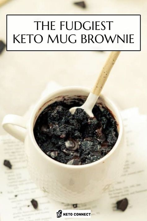 This is the easiest keto mug cake you'll ever make! It only takes 1 minute and then you have a yummy keto dessert everyone will love! Everyone knows sometimes you just need a little something sweet, like NOW. There’s no time to put together a boxed brownie and wait for it in the oven, we need dessert! That’s why we created the best dense and fudgy keto mug brownie that’s gluten free and ready in under 5 minutes. It's a rea keto sweet treat! Keto Sweet Snacks, Easy Keto Dessert Recipes, Low Carb Mug Cakes, Keto Chocolate Mug Cake, Mug Cake Recipes, Easy Keto Dessert, Easy Mug Cake, Keto Mug, Dessert Mousse