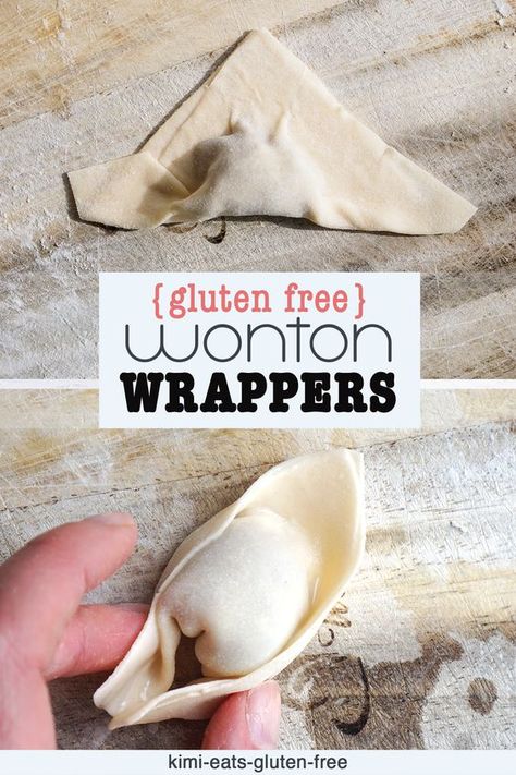 Gluten Free Pork Dumplings, Gf Wonton Wrappers, Gf Dumpling Wrappers, Gluten Free Wonton Wrappers Recipes, Gluten Free Wontons, Gluten Free Chinese Food Recipes, Gluten Free Dumplings Recipe, Gluten Free Egg Roll Wrappers, Gluten Free Dumpling Wrappers