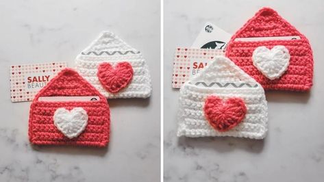 FREE Crochet Heart Patterns - Round-Up by Celtic Knot Crochet Free Heart Crochet Pattern, Valentine's Day Crochet, Triple Crochet, Crochet Valentines, Valentines Envelopes, Crochet Valentine Patterns, Crochet Terminology, Treble Crochet, Heart Envelope