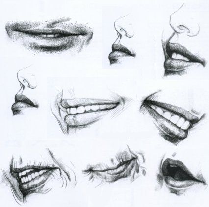 Dibujo al natural: Dibujando la boca Portrait Drawing Tips, Mouth Drawing, Female Drawing, Lips Drawing, Watercolor Projects, Face Sketch, Poses References, Pencil Art Drawings, Creative Drawing