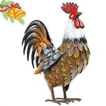 Check this out! Chicken Yard Art, Rooster Sculpture, Chicken Animal, Rooster Statue, Metal Rooster, Outdoor Garden Statues, Wooden Wine Boxes, Metal Chicken, Video Garden