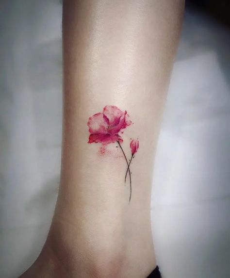 30 Lovely and Delightful Poppy Flower Tattoo Ideas and Design - Psycho Tats Watercolor Poppy Tattoo, Poppy Tattoos, Poppy Flower Tattoo, Flower Tat, Poppy Tattoo, Flower Tattoo Ideas, Poppies Tattoo, Watercolor Poppies, Beautiful Tattoo