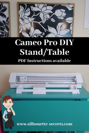 Silhouette Cameo Pro DIY Stand/table – Silhouette Secrets+ Silhouette Cameo Pro, Silhouette Cameo 4 Pro, Reading Silhouette, Cameo Pro, Diy Stand, Art Studio Organization, Silhouette School, Dream Craft Room, Stand Table