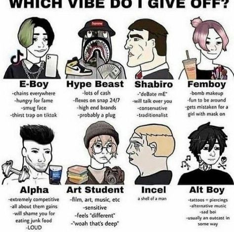 Which Vibe Am I, Halsey Songs, My Aura, Alt Boy, Types Of People, Meme Template, Internet Funny, Lose My Mind, A Train