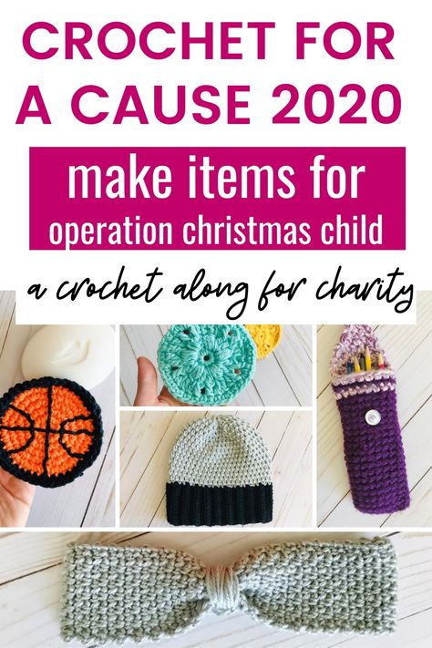 Operation Christmas Child Crafts, Operation Christmas Child Box Ideas, Occ Projects, Crochet For Charity, Crocheting Christmas, Charity Crafts, Charity Crochet, Packing Party, Christmas Child Shoebox Ideas