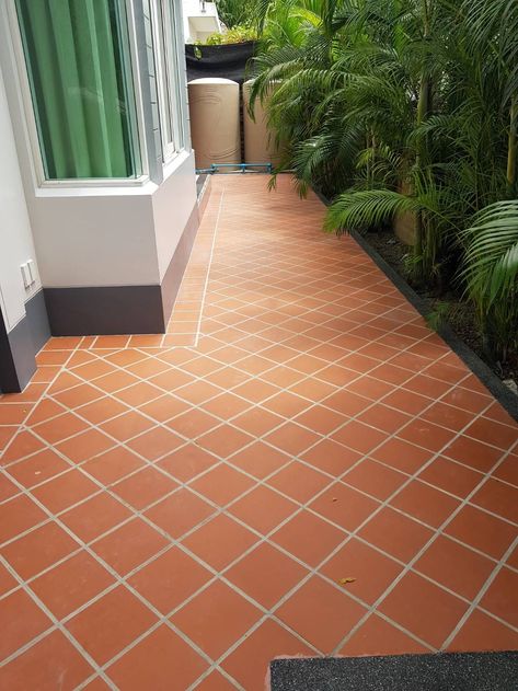 Outdoor Floor Tile Magic Design And Installation Varanda Tiles Design, Terracota Tiles Outdoor, Garden Tiles Outdoor, Terracotta Terrace, Terracotta Tiles Outdoor, Terracota Tile, Outdoor Concrete Floors, Terracotta Patio, Tile Terracotta