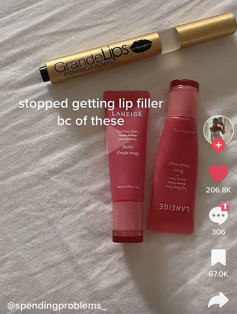 Lip Plumper Gloss, Lip Filler, Beauty Routine Tips, Grande Cosmetics, Fancy Makeup, Pretty Skin Care, Makeup Items, Body Skin Care Routine, Beauty Skin Care Routine