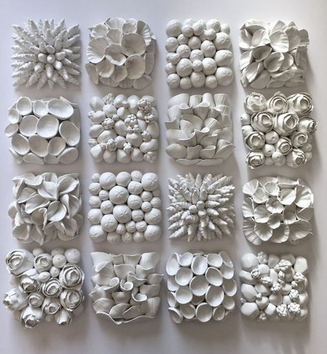 Coral Art, Organic Ceramics, Art Tiles, Ceramic Texture, Cerámica Ideas, Clay Wall Art, Clay Texture, Ceramic Wall Art, Clay Wall