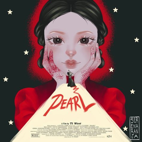 @serenaranja on Instagram Pearl Movie Art, Pearl A24, Pearl Fanart, Lisa Frankenstein, Frankenstein Art, Star Pearl, Art Inspiration Drawing, Movie Art, Frankenstein