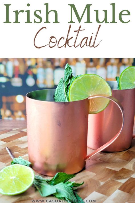 Irish Mule Recipe, Irish Mule, Ginger Beer Cocktail, Cocktail Recipes Whiskey, Smoothies Healthy, Kid Friendly Drinks, Beer Cocktail, Green Drink, Mule Cocktail