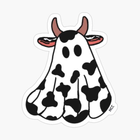 MOOOOO!!! cute little cow ghost! Cow Ghost, Ghost Cow, Pumpkin Ideas, Sticker Ideas, Painted Pumpkins, Cow Print, Pumpkins, Cow, Ghost