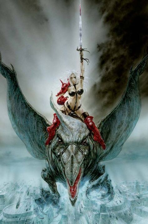 Royo's Taarna - Heavy Metal Taarna Heavy Metal, Heavy Metal Comic, Heavy Metal Movie, Arte Heavy Metal, Luis Royo, Heavy Metal Art, Fantasy Heroes, Arte Inspo, Fantasy Artist