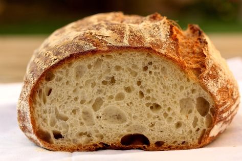 Forkish White bread with poolish Baking Breads, Dough Starter, Sour Dough, Flatbread Recipes, Loaf Of Bread, Marble Cake, Wheat Bread, Starters Recipes, Kitchen Stories