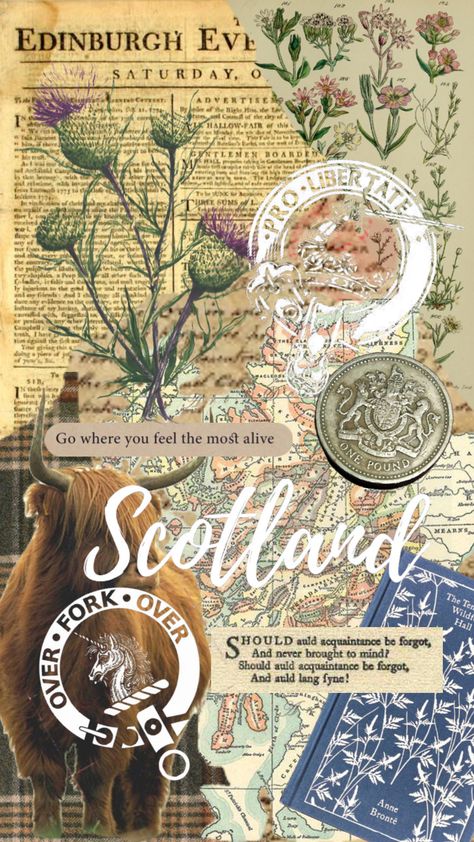 Scottish Aesthetic, Scotland Wallpaper, Road Trip Books, Scotland Aesthetic, Braves Party, Scrapbooking Layouts Travel, Scottish Tartans, Travel Scrapbook, Wallpapers Vintage