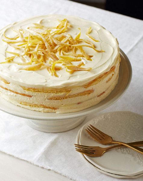 Amaretto Mousse, Key Lime Icebox Cake, Summer Dinner Parties, Microwave Lemon Curd, Lemon Icebox Cake, Icebox Desserts, Rum Sauce, Candied Lemon Peel, Icebox Cake Recipes