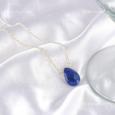 Lapis Lazuli Pendant, Unique Jewelry Gifts, Lapis Lazuli Necklace, Lapis Lazuli Beads, Chakra Necklace, Lapis Lazuli Stone, Valentines Necklace, Necklace Sizes, Unique Necklaces