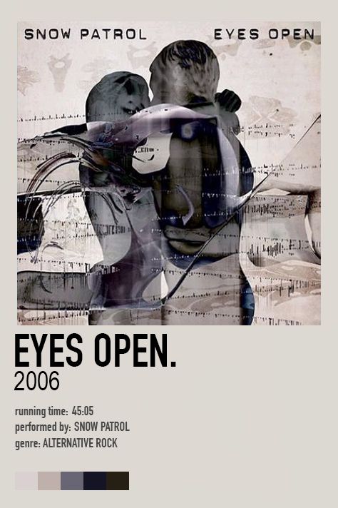 Eyes Open - Snow Patrol (2006) Chasing Cars, Snow Patrol, Eyes Open, Walls Room, Open Your Eyes, Album Cover Art, Band Posters, Alternative Rock, Room Posters