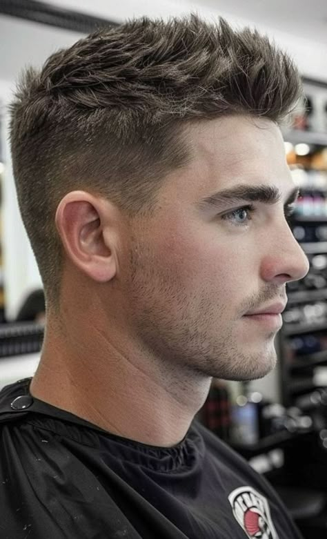 Shorter Haircuts For Men, Men’s Ivy League Haircut, Men’s Short Textured Hairstyle, Man Hair Cuts Short, Teen Boy Short Haircut, Coarse Hairstyles Men, Mens Short Hairstyles Fade, Men’s Hair Cuts Fade, Short Haircut Men Straight Hair