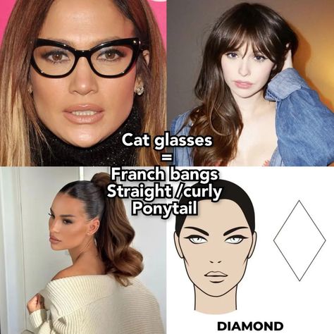 Which one is your face shaped ?? facetips #roundface #ovalface #heartface #diamondface #longface #oblongface #triangleface #foryou #foryoupage Best Bangs For Diamond Face Shape, Diamond Shaped Face, Bangs Diamond Face Shape, Long Hair For Diamond Shaped Face, Diamond Face Shape Women, Bangs For Diamond Face Shape, Diamond Face Shape Side Profile, Diamond Face Shape Eyeglasses, Eyeglasses According To Face Shape