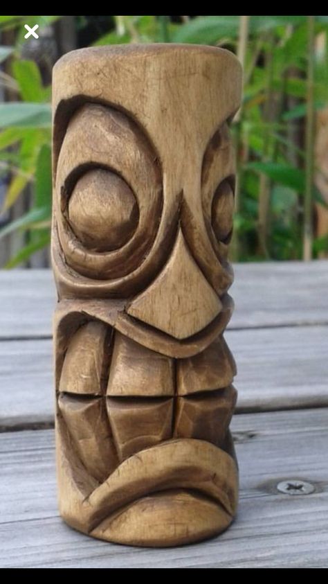 Tiki Carving, Tiki Faces, Tiki Man, Tiki Head, Tiki Statues, Dremel Carving, Simple Wood Carving, Tiki Totem, Tiki Art