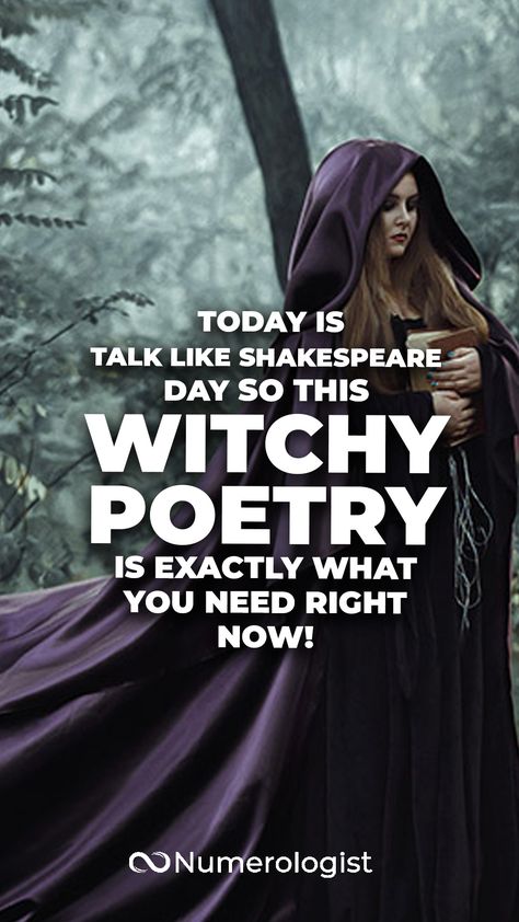 April 23rd every year marks the "National Talk Like Shakespeare Day!" 📜✍✨️ And this Witchy Poetry of Magic Spells Is Exactly What You Need Right Now! ➡️ TAP THROUGH to invoke the magic! Spell Quotes Magic, Witchy Poetry, Witchy Words, Reading Poetry, Feminist Humor, Closer To The Sun, Poetry Reading, Sing To Me, I Love Reading