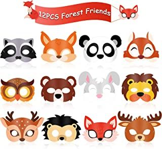 Amazon.co.uk: forest friends - Prime Eligible: Toys Store Animal Masks For Kids, Felt Masks, Masks For Kids, Woodland Animals Theme, Mascaras Halloween, Felt Mask, Animal Birthday Party, Costume Themes, Animal Masks