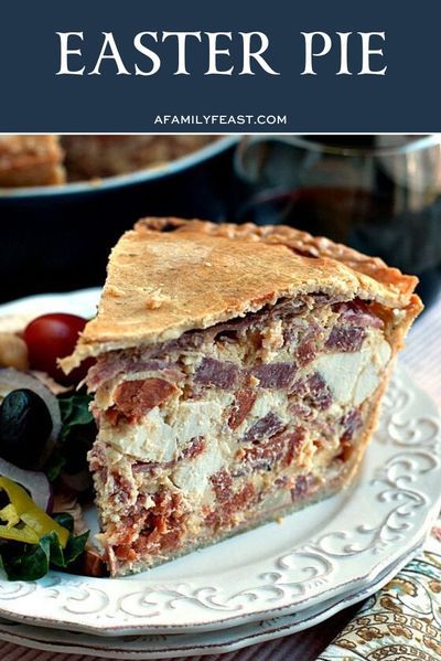 Easter Pie Italian Easter Recipes, Italian Easter Pie, Easter Pie, Feast Recipes, Pizza Rustica, Italian Easter, Italian Meals, Italian Meats, Edible Creations